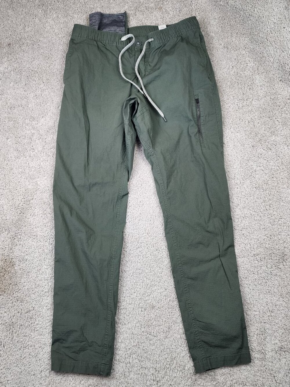 Vuori Ripstop Climber Pants Mens Large 28x28 Green Elastic Waist Drawstring V412